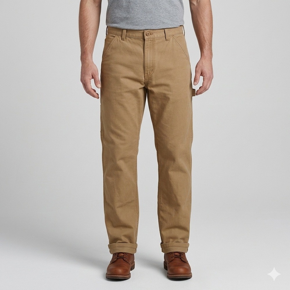 Wolverine Mens Carpenter Work Pants 40x34 Brown Duck Canvas Utility EUC